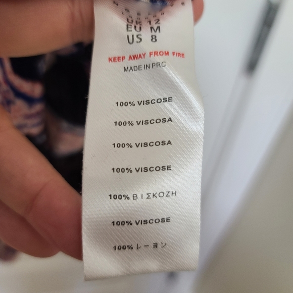 Angeleye Blue Paisley Romper Size 8 - Picture 4 of 5